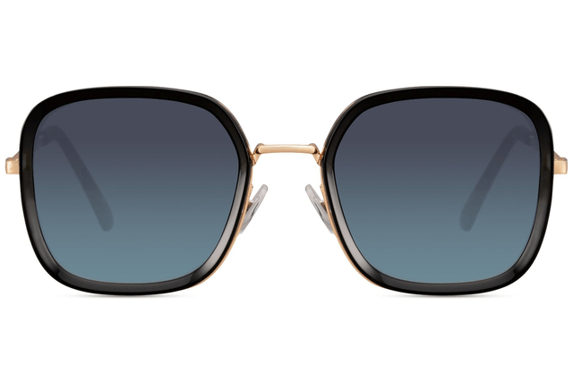 NINA Lunettes de soleil Noir Doré/Bleu