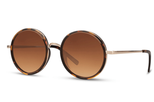 ADIXIA Lunettes de Soleil Marbré Doré/Marron