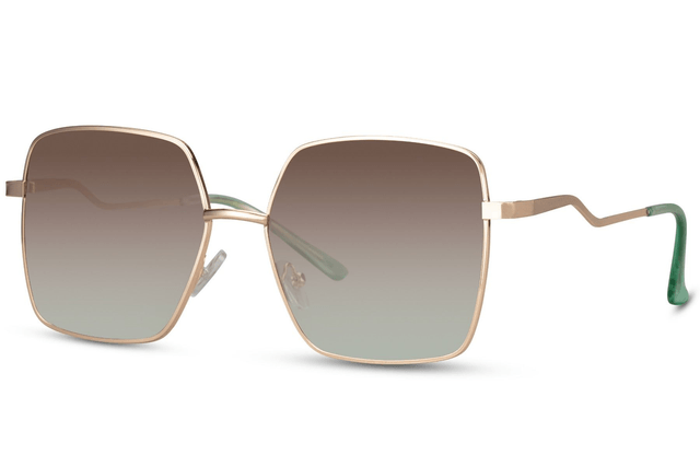 ZEPHYR Lunettes de Soleil Or/Marron