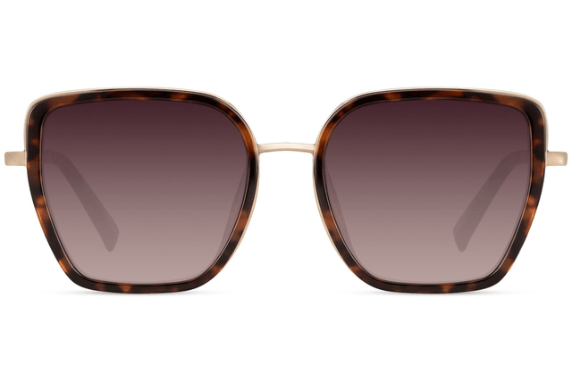 ASTERIA Lunettes de Soleil Marron Doré/Marron