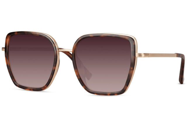 ASTERIA Lunettes de Soleil Marron Doré/Marron