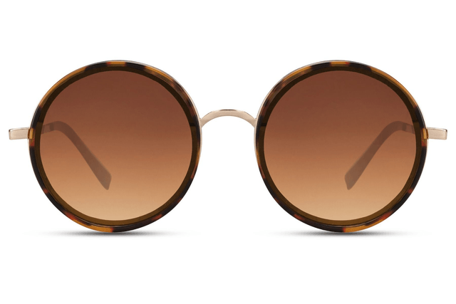 ADIXIA Lunettes de Soleil Marbré Doré/Marron