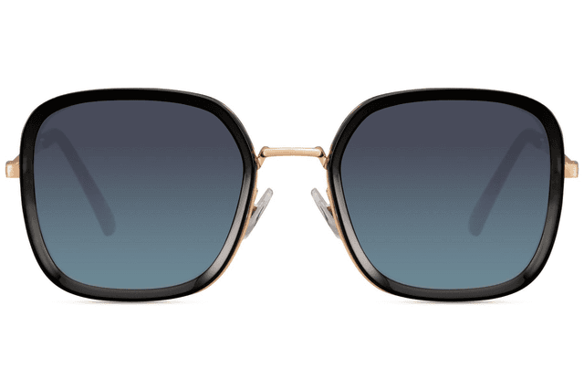 NINA Lunettes de soleil Noir Doré/Bleu