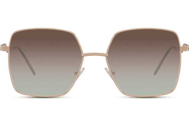 ZEPHYR Lunettes de Soleil Or/Marron