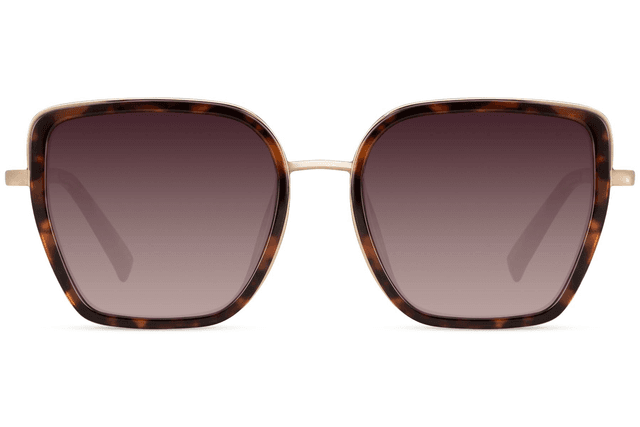 ASTERIA Lunettes de Soleil Marron Doré/Marron