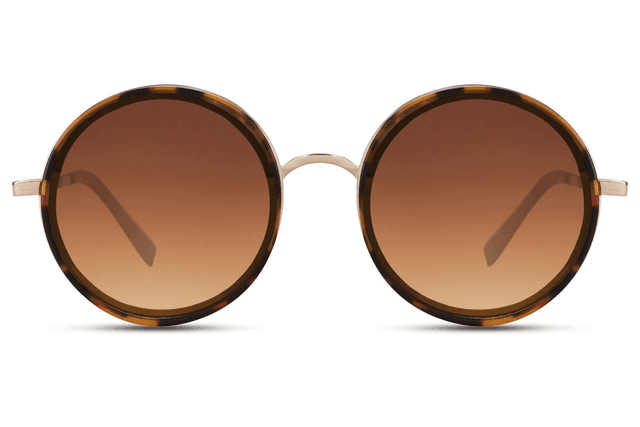 ADIXIA Lunettes de Soleil Marbré Doré/Marron